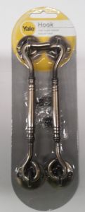 906/6 AB HOOK 906-06" ANTIQUE BRASS (PACK 2)
