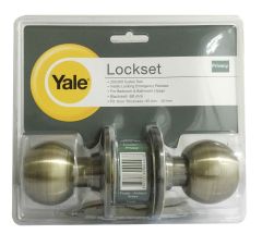 YALE KNOB VCA5222 PRIVACY ANTIQUE BRASS