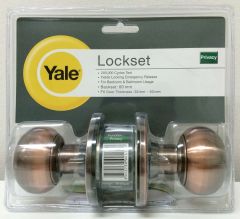 YALE KNOB VCN5222 PRIVACY ANTIQUE COPPER