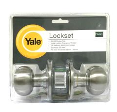 YALE KNOB VCN5222 PRIVACY SATIN STAINLESS