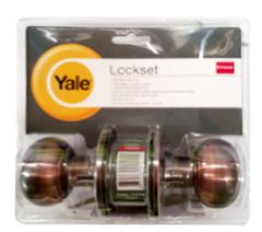 YALE KNOB VCN5227 ENTRANCE ANTIQUE COPPER