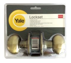 YALE KNOB VOV5227 ENTRANCE ANTIQUE BRASS