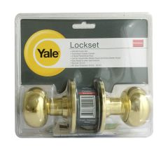 YALE KNOB VTT5227 ENTRANCE POLISHED BRASS