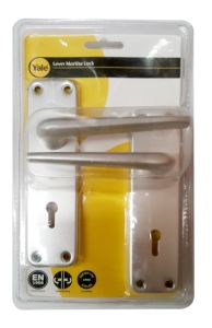YALE 310 TWO LEVER HANDLE MORT LOCK,ALU-ANODIZED,VISUAL PACK