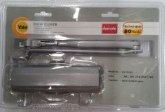 YALE DOOR CLOSER EN 2-4, HOLD OPEN, SILVER, VISUAL PACKED
