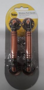 908/4 AC WINDOW PULL HANDLE 002-4" ANTIQUE COPPER (PACK 2)
