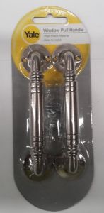 908/4 SN WINDOW PULL HANDLE 002-4" SATIN NICKLE (PACK 2)