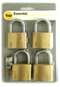YALE YE1/40/122/4 KA x 4 40mm Padlock Visual Packed