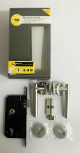 YALE MORTISE LOCK CASE, SN-019 STAINLESS STEEL, VISUAL PACK